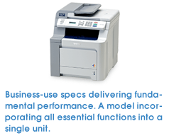 Business-use specs delivering fundamental performance A model incorporating all essential functions into a single unit